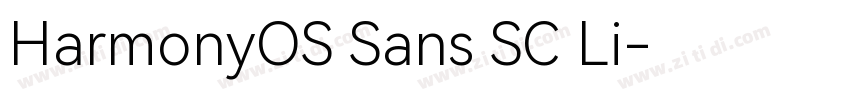 HarmonyOS Sans SC Li字体转换